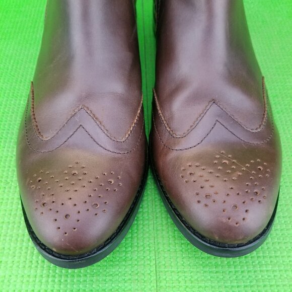✅Sperry Top Sider Fairpoint Chelsea Boot Brown Leather Wingtip Pull On Womens 10 - Picture 6 of 14